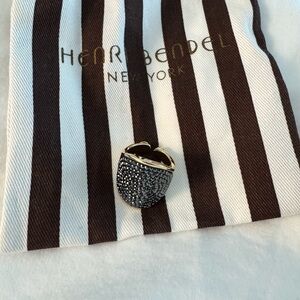 Henri Bendel Black and Silver Statement Ring